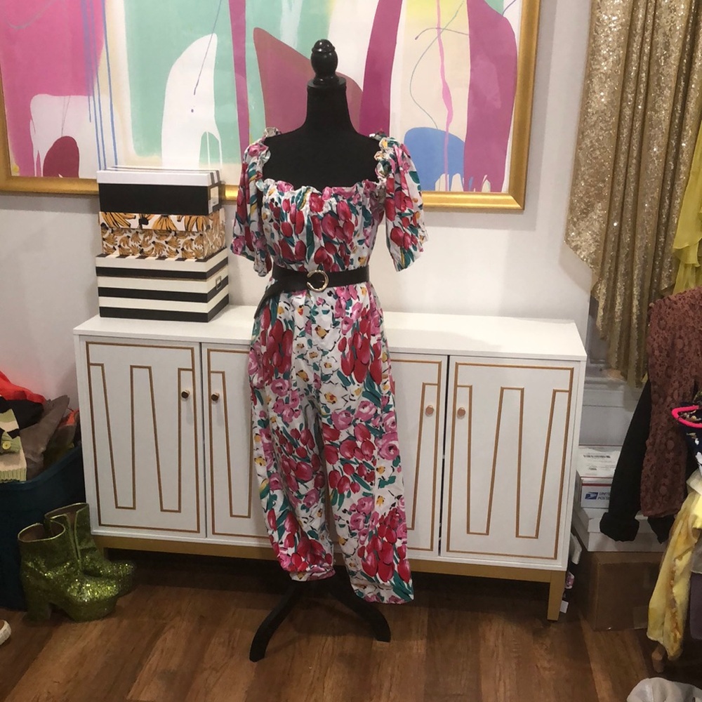 Vintage 1980s Floral Jumpsuit